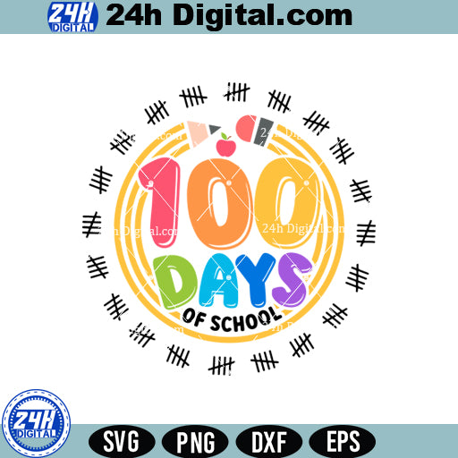 100 Days of School Cricut Svg