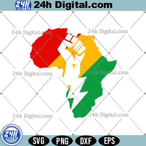 Africa Silhouette Cut File