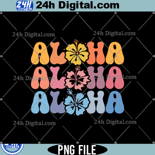 Hawaiian Aloha PNG, Girls Summer Png, Instant Download