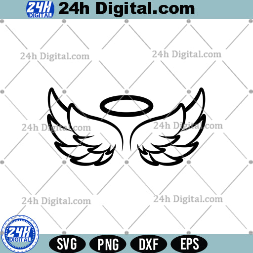 Angel Halo Silhouette SVG