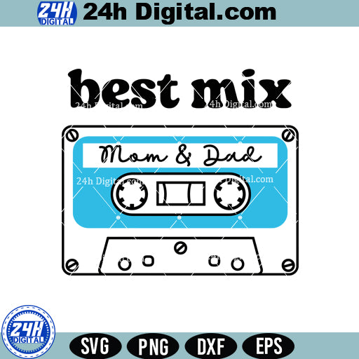 Best Mix Mom and Dad Svg Png