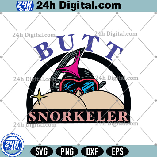 Butt Snorkeler Svg