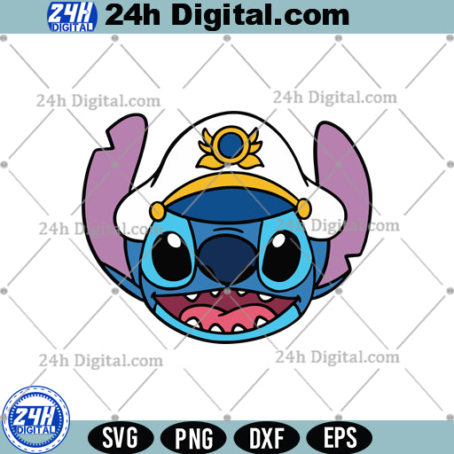 Disney Stitch pirate SVG Png