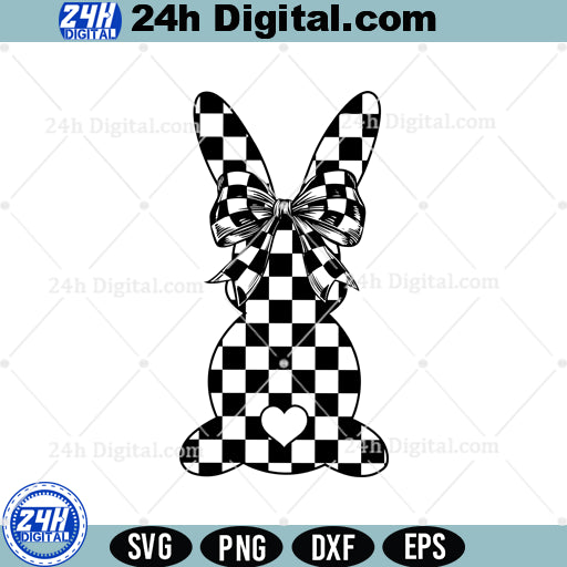 Preppy Rabbit Cute Easter Svg