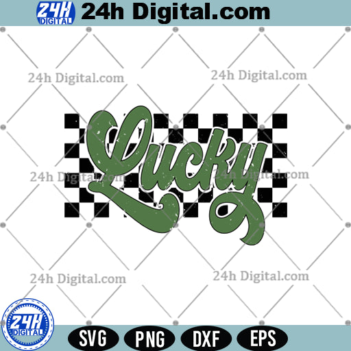 Checkered Pattern Irish Lucky SVG