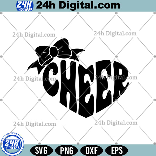 Cheerleading Heart SVG