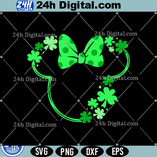 St. Patrick’s Day Mouse Bow SVG