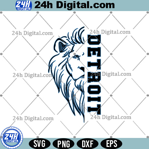 Detroit Football Svg