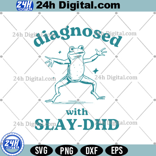 Diagnosed With DHD SVG