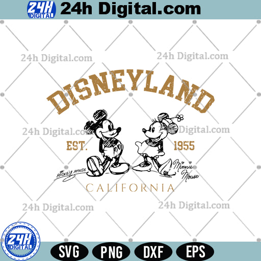 Disneyland Mickey and Minnie Svg Png