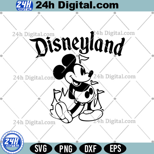 Vintage Disneyland Mickey Mouse SVG