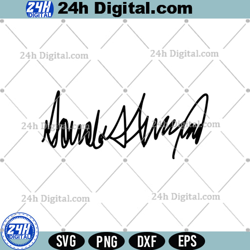 Trump Signature SVG for Cricut