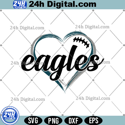 Eagles Football Love SVG