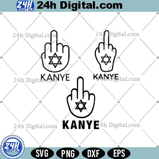 Star of David F Kanye Svg Bundle