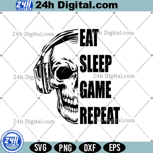 Skull gaming SVG, Skull SVG for Instant Download