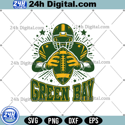 Green Bay Sports SVG, NFL Football SVG, Png, Instant Download