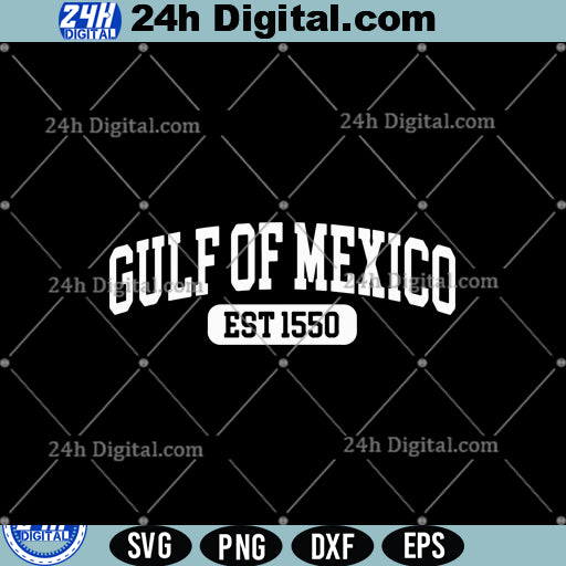 Gulf of Mexico Est 1550 Svg