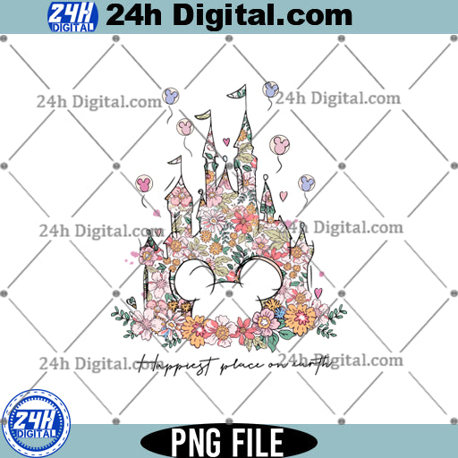 Magical Castle Floral Png