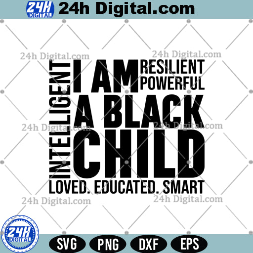 Inspirational Black child SVG, Black Woman Svg, Instant Download