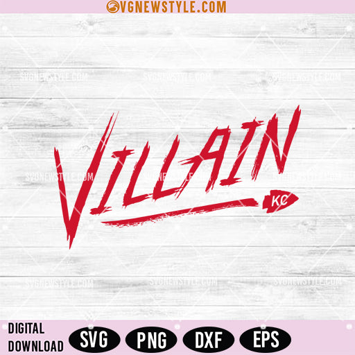 Chiefs Villain SVG, KC Football SVG, Instant Download