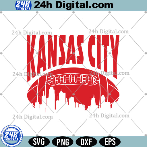 Kansas City Football Svg, Kansas City Chiefs Cut File, Instant Download