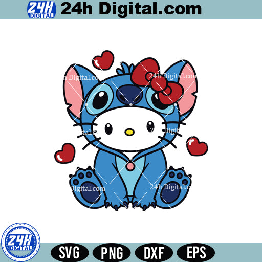 Stitch Valentine's Day SVG