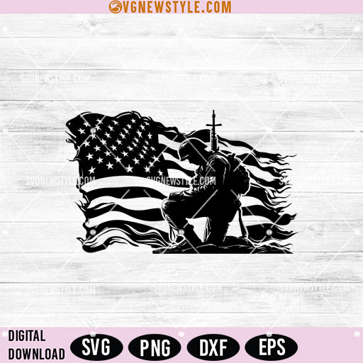 American Flag Military SVG