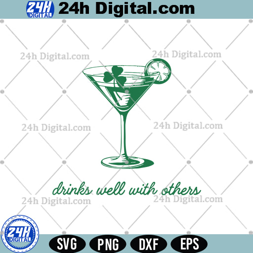 Leprechaun Martini Cocktail Drinks Well With Others Svg