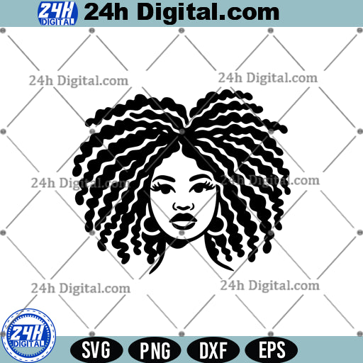 Loc’d Woman Afro SVG