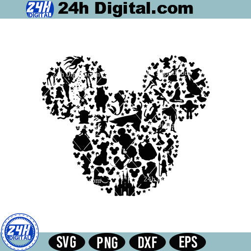 Mickey Mouse Princess SVG