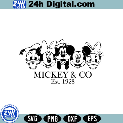 Mickeyy and Friends Svg