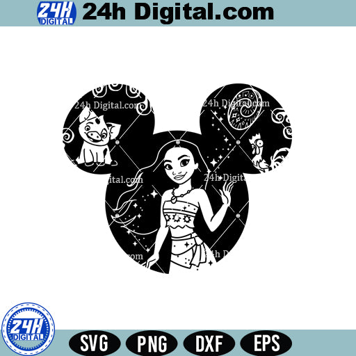 Moana Princess Cricut SVG