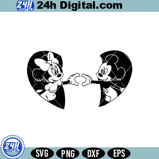 Mickey and Minnie couple SVG