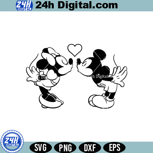 Valentine mouse couple SVG