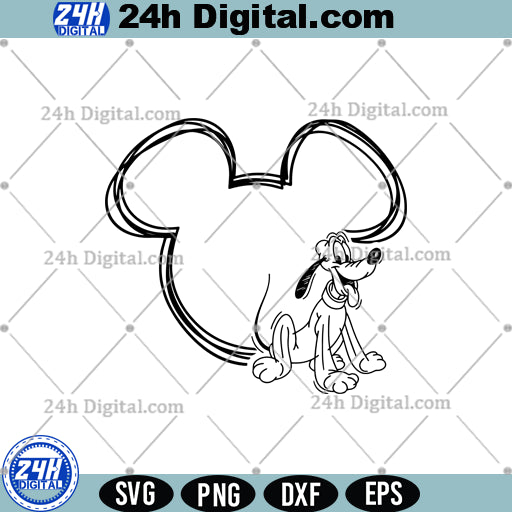 Dog and Mouse Friends SVG Png