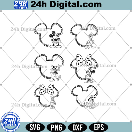 Mouse Friends Svg Png Bundle