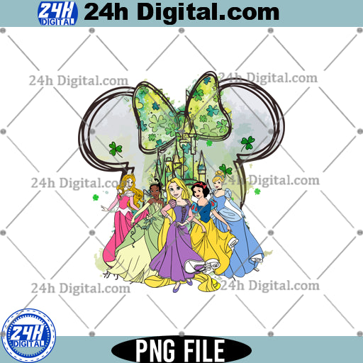 Irish Princess Png, Cute Shamrock Princess PNG, Instant Download