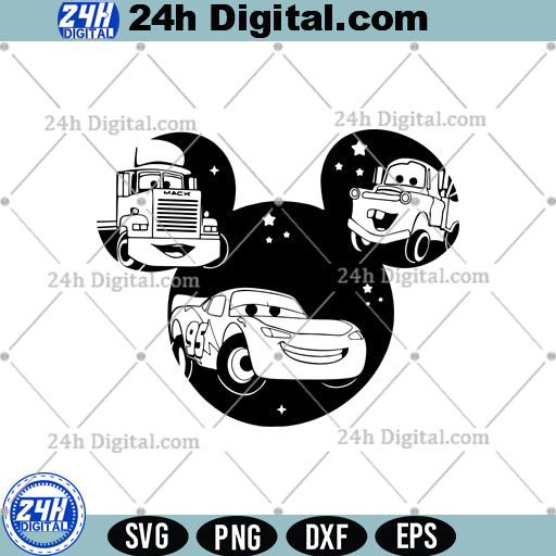 Vintage Disney Cars SVG