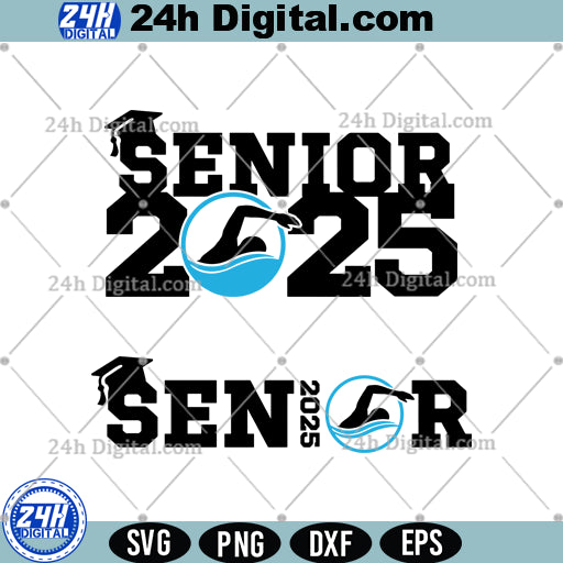 Senior swimmer SVG