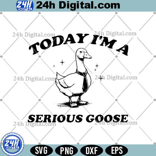 Serious Goose Clipart SVG