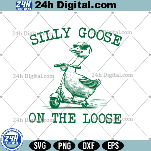 Silly Goose On The Loose Svg, Goose Meme SVG for Instant Download