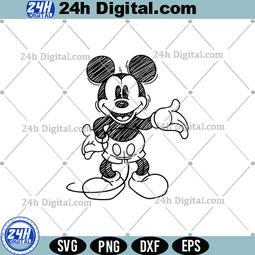 Disney Sketch Mouse SVG