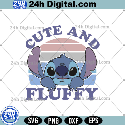 Lilo and Stitch Cute SVG, Cute and Fluffy Svg, Instant Download