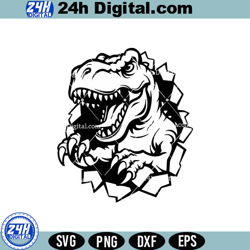 Dino Scratch SVG Png Dxf