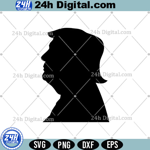 Trump Silhouette, American President Svg, Instant Download