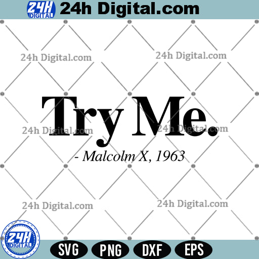 Malcolm X 1963 quote SVG