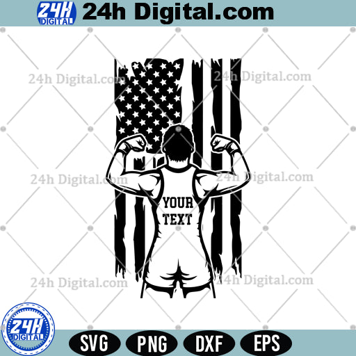 Patriotic Wrestling Design SVG