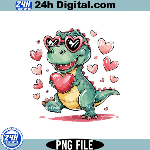 Valentine's Dinosaur PNG