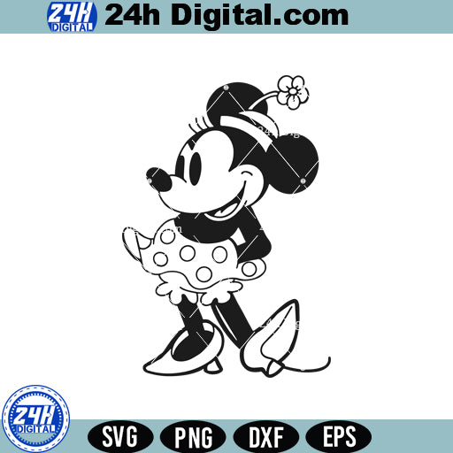 Vintage Minnie Mouse SVG