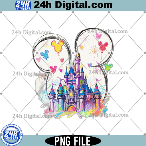 Disney Castle PNG Clipart